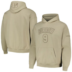 Joe Burrow Cincinnati Bengals Pro Standard Player Name & Number Pullover Hoodie - Tan - NFL