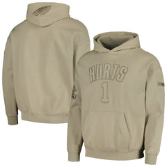 Jalen Hurts Philadelphia Eagles Pro Standard Player Name & Number Pullover Hoodie - Tan - NFL