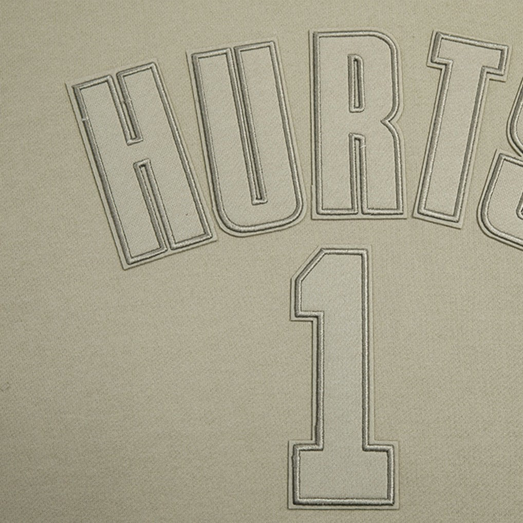 Jalen Hurts Philadelphia Eagles Pro Standard Player Name & Number Pullover Hoodie - Tan - NFL