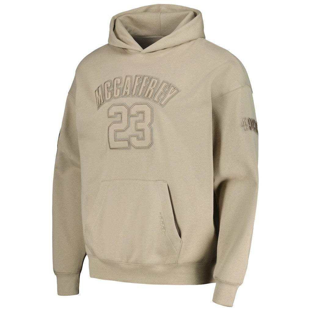 Christian McCaffrey San Francisco 49ers Pro Standard Player Name & Number Pullover Hoodie - Tan - NFL