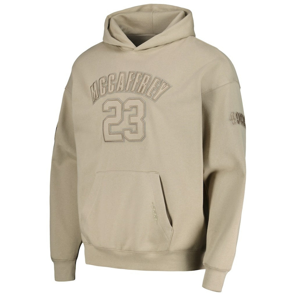 Christian McCaffrey San Francisco 49ers Pro Standard Player Name & Number Pullover Hoodie - Tan - NFL
