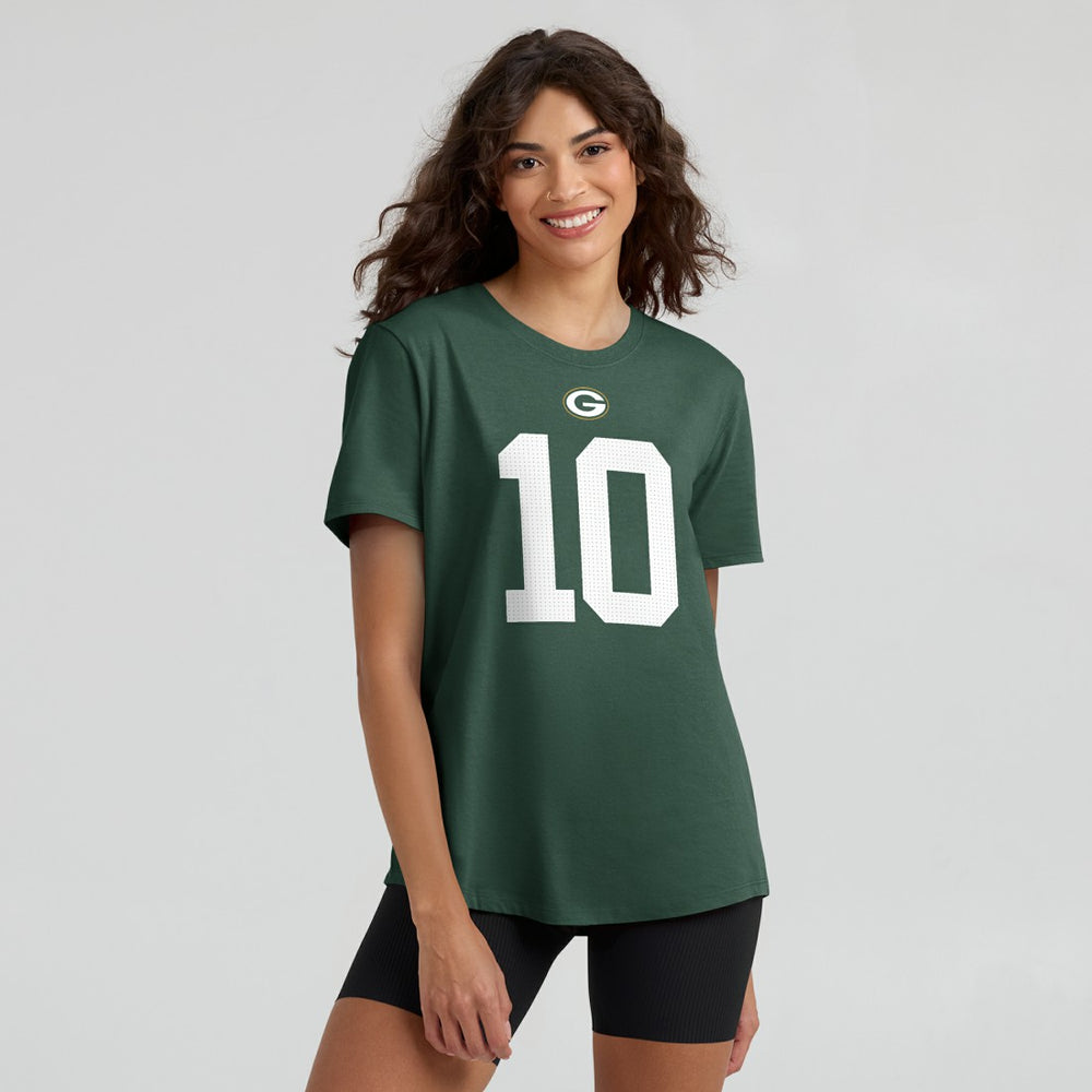 Jordan Love Green Bay Packers Women's Player Name & Number T-Shirt - Green - Nike