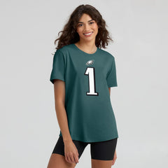Jalen Hurts Philadelphia Eagles Women's Player Name & Number T-Shirt - Midnight Green - Nike