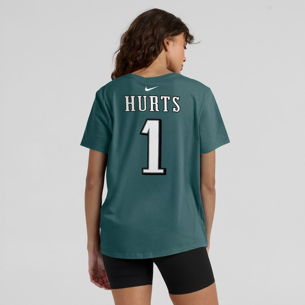Jalen Hurts Philadelphia Eagles Women's Player Name & Number T-Shirt - Midnight Green - Nike