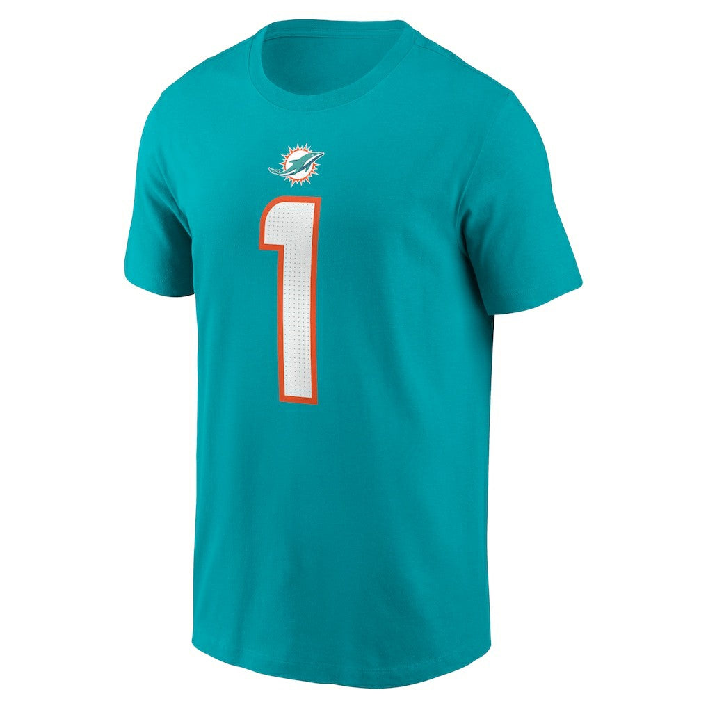 Tua Tagovailoa Miami Dolphins Player Name & Number T-Shirt - Aqua - Nike