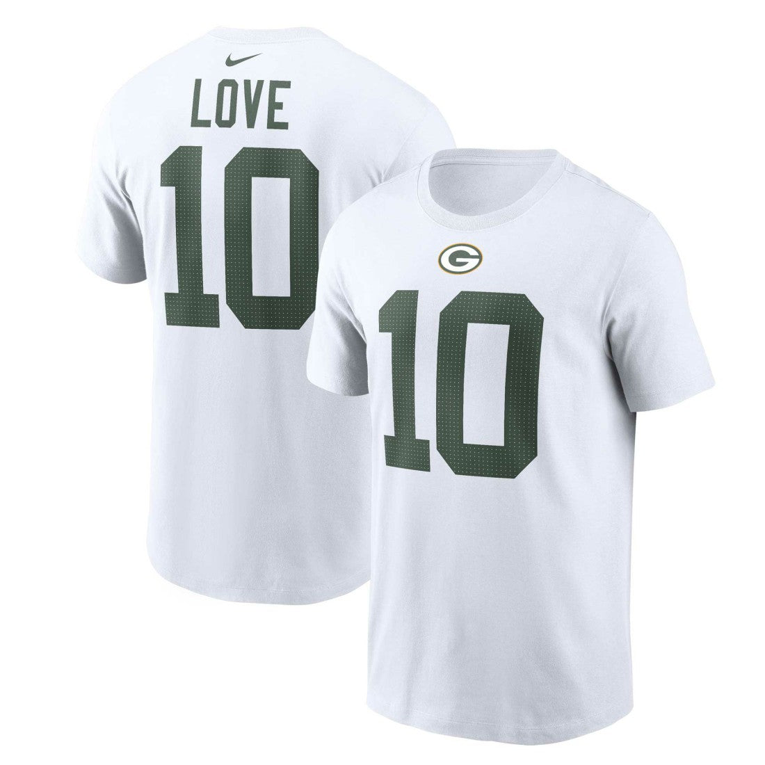 Jordan Love Green Bay Packers Player Name & Number T-Shirt - White - Nike