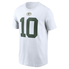 Jordan Love Green Bay Packers Player Name & Number T-Shirt - White - Nike