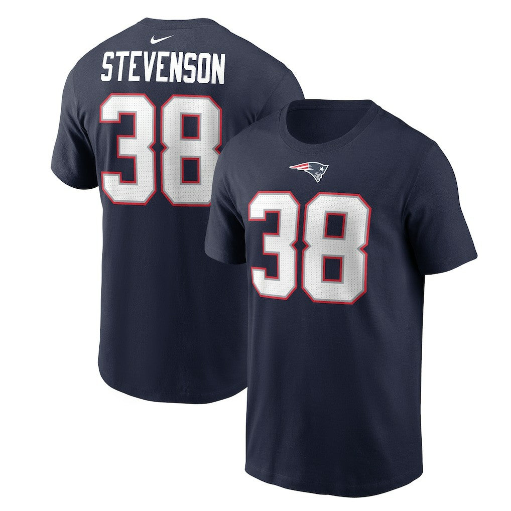 Rhamondre Stevenson New England Patriots Player Name & Number T-Shirt - Navy - Nike