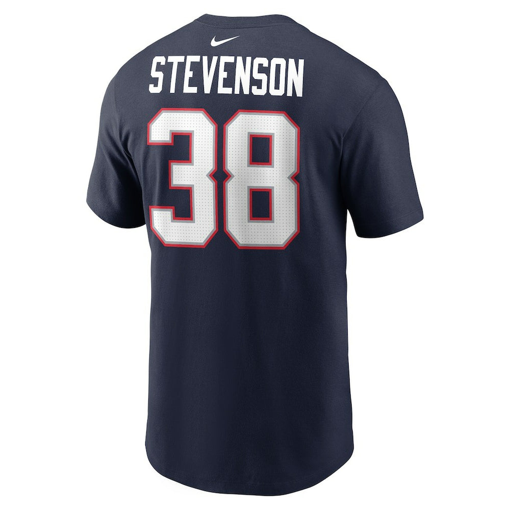 Rhamondre Stevenson New England Patriots Player Name & Number T-Shirt - Navy - Nike