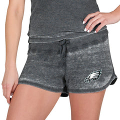 Philadelphia Eagles Concepts Sport Women's Resurgence Waffle Knit Shorts - Charcoal - NFL