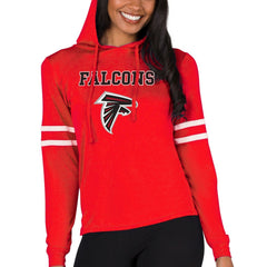 Atlanta Falcons Concepts Sport Women's Marathon Lightweight Lounge Pullover Hoodie - Red - NFL