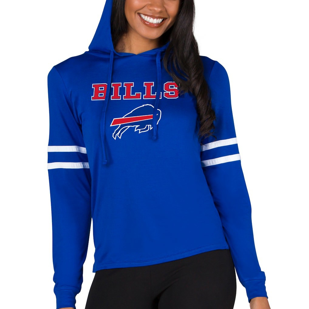 Buffalo Bills Concepts Sport Women's Marathon Lightweight Lounge Pullover Hoodie - Royal - NFL