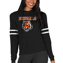 Cincinnati Bengals Concepts Sport Women's Marathon Lightweight Lounge Pullover Hoodie - Black - NFL