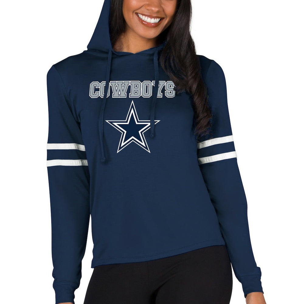 Dallas Cowboys Concepts Sport Women's Marathon Lightweight Lounge Pullover Hoodie - Navy - NFL