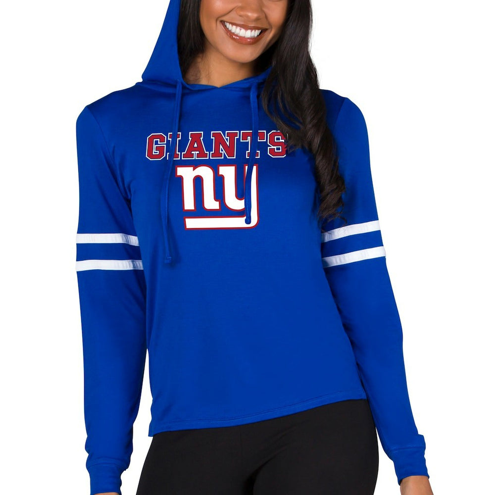 New York Giants Concepts Sport Women's Marathon Lightweight Lounge Pullover Hoodie - Royal - NFL