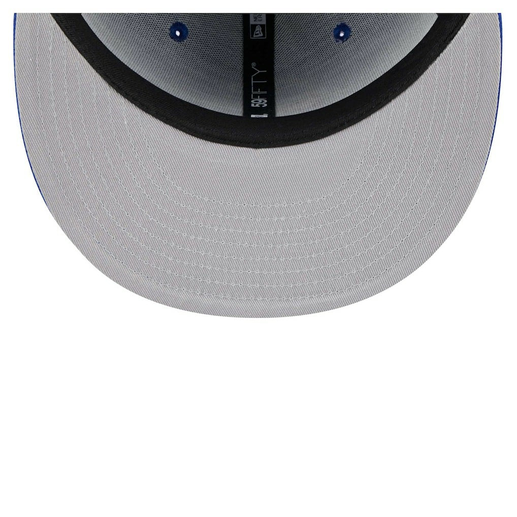 New Era Philadelphia 76ers Piped & Flocked 59Fifty Fitted Hat Royal
