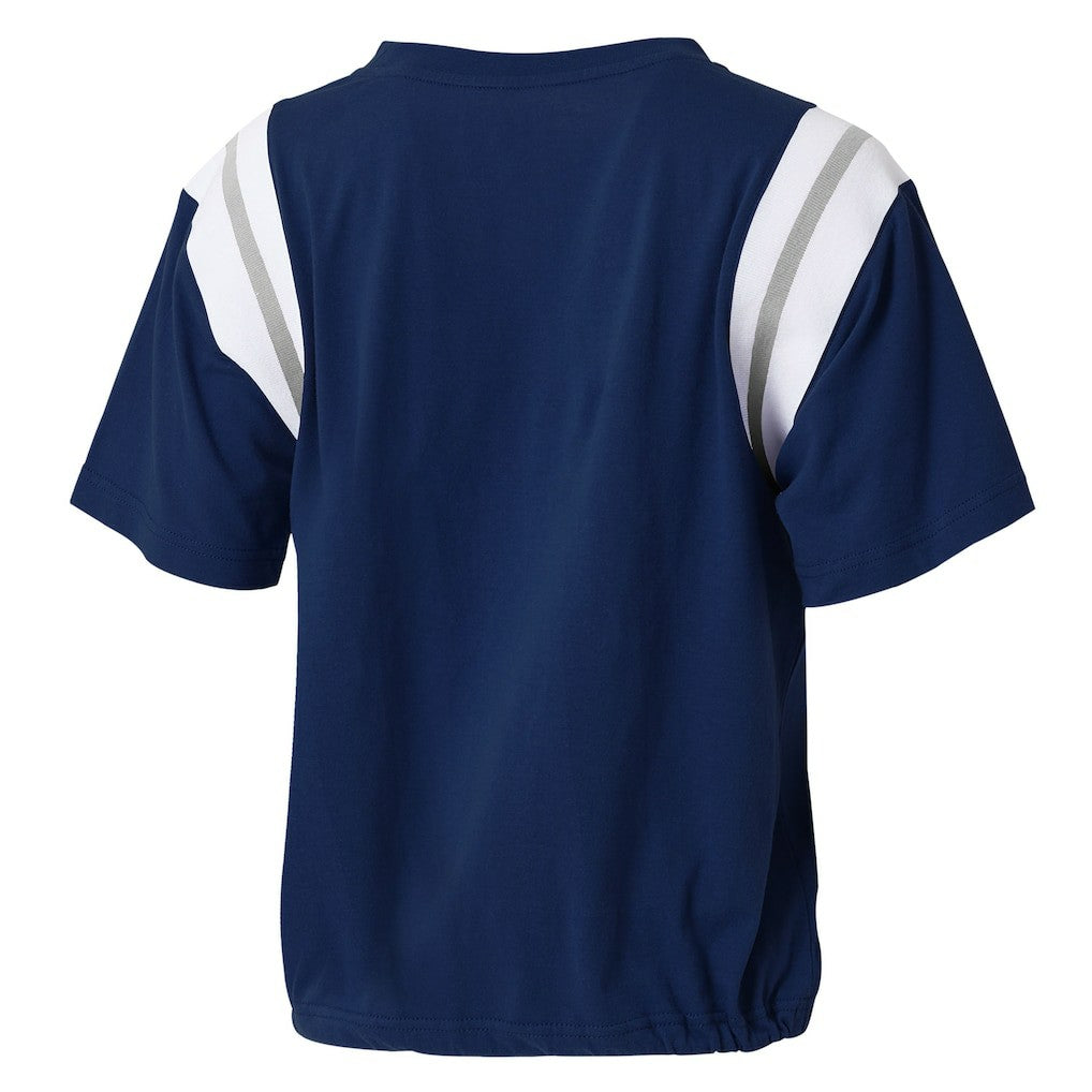 Dallas Cowboys WEAR by Erin Andrews Women's Cinched Colorblock T-Shirt - Navy - NFL