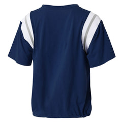 Dallas Cowboys WEAR by Erin Andrews Women's Cinched Colorblock T-Shirt - Navy - NFL