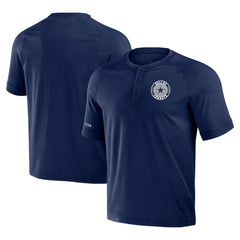 Dallas Cowboys NFL x Darius Rucker Collection Washed Raglan Henley T-Shirt - Navy - Fanatics