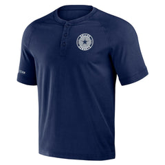 Dallas Cowboys NFL x Darius Rucker Collection Washed Raglan Henley T-Shirt - Navy - Fanatics