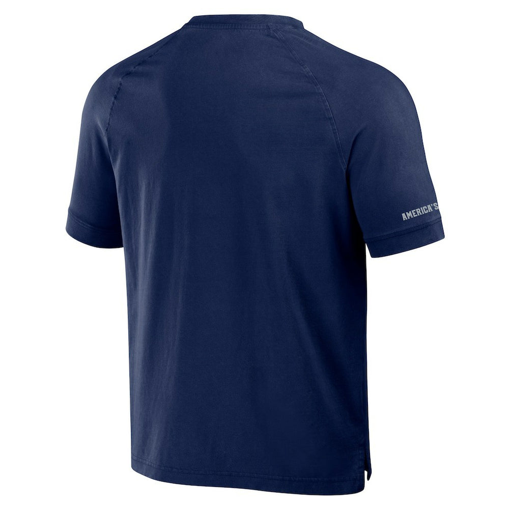 Dallas Cowboys NFL x Darius Rucker Collection Washed Raglan Henley T-Shirt - Navy - Fanatics