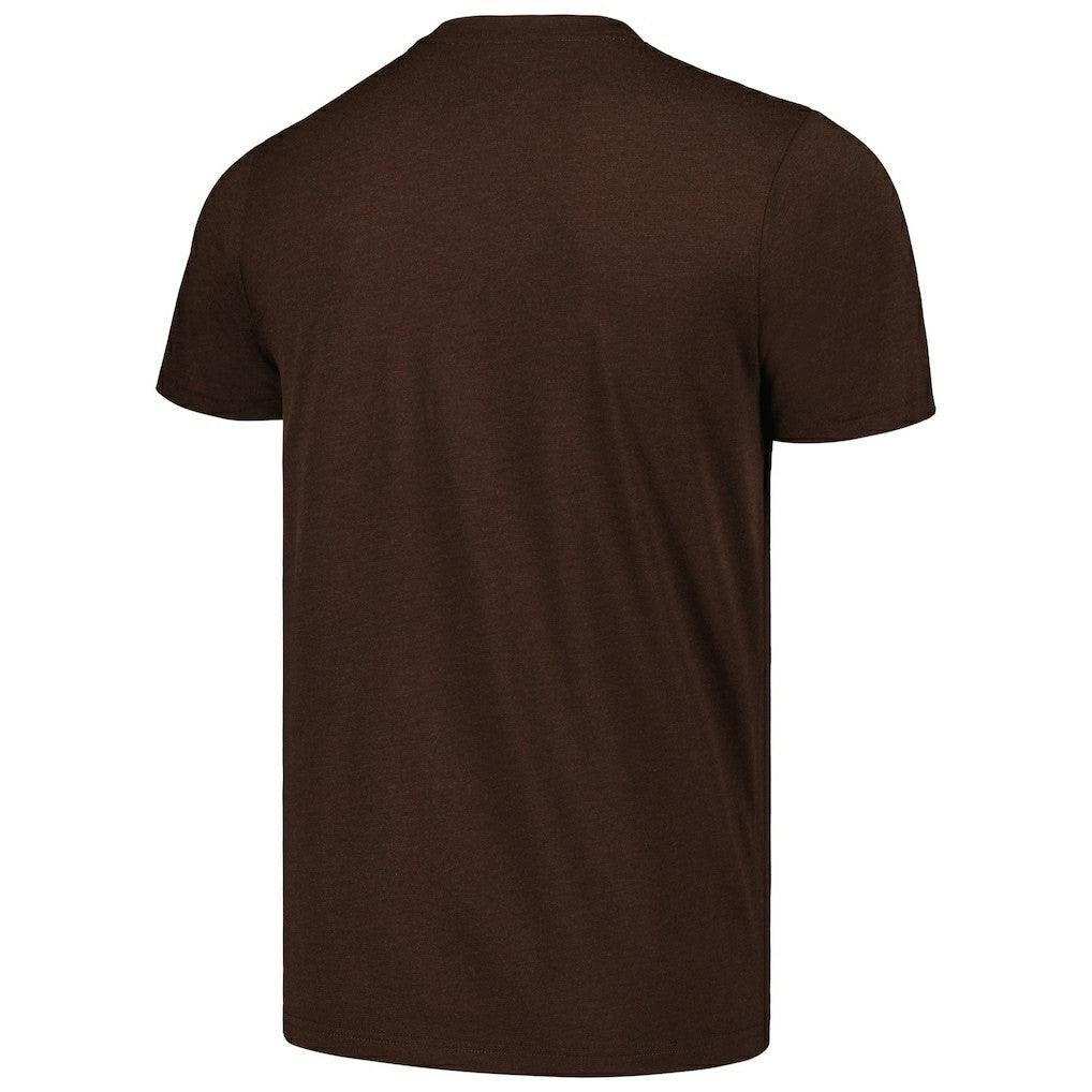 Myles Garrett Cleveland Browns Homage Unisex Caricature Player Tri-Blend T-Shirt - Heathered Brown - NFL