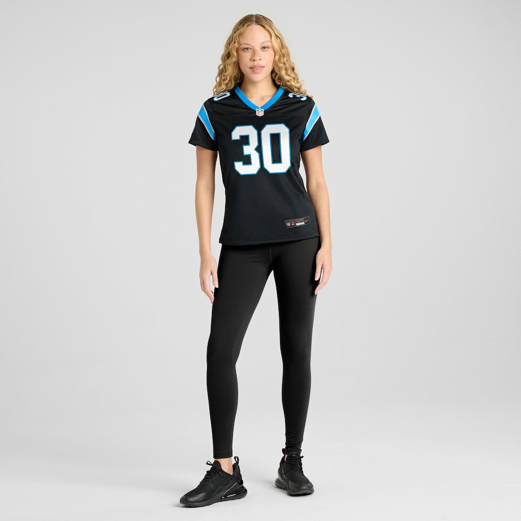 Chuba Hubbard Carolina Panthers Women's Team Game Jersey - Black - Nike