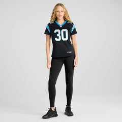 Chuba Hubbard Carolina Panthers Women's Team Game Jersey - Black - Nike