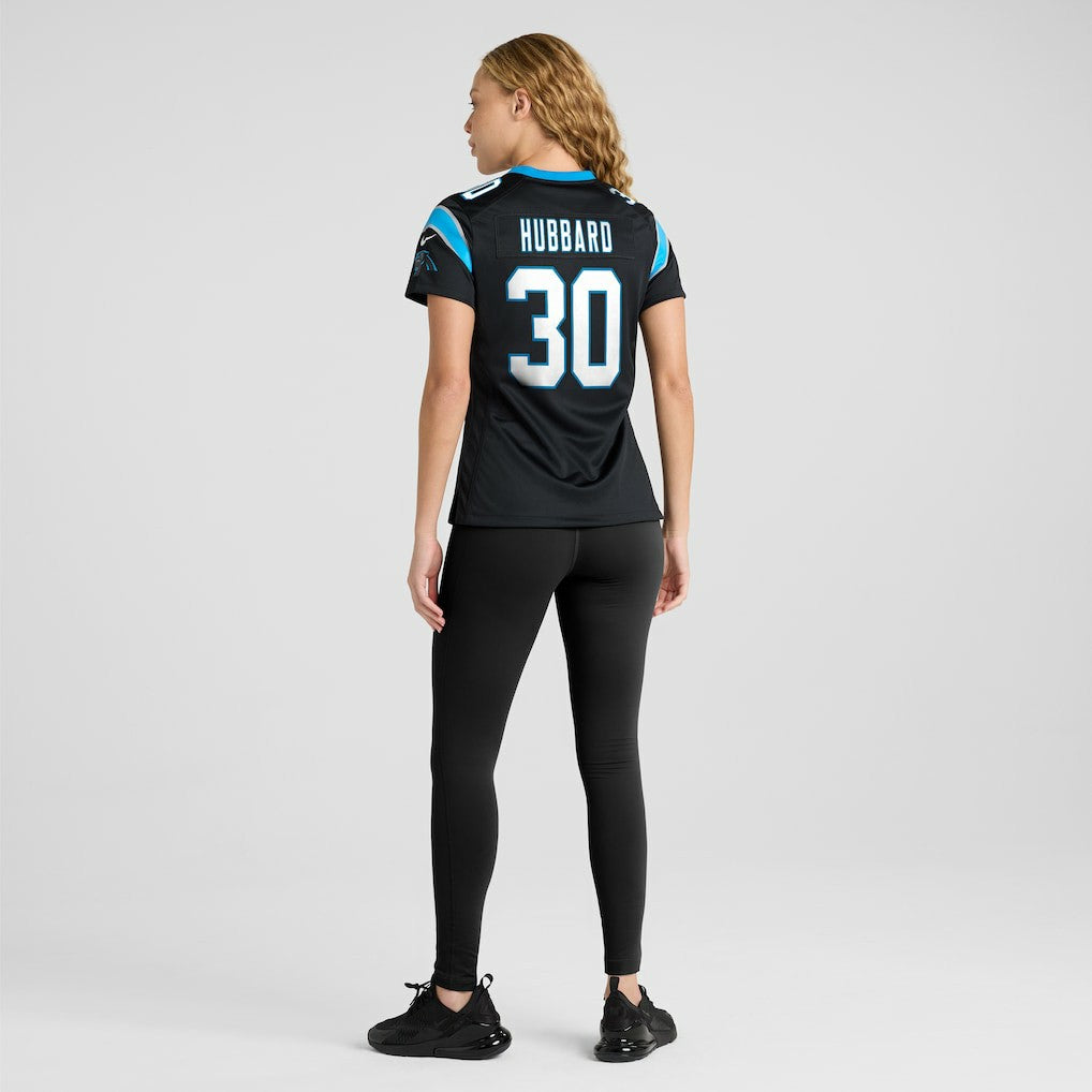 Chuba Hubbard Carolina Panthers Women's Team Game Jersey - Black - Nike