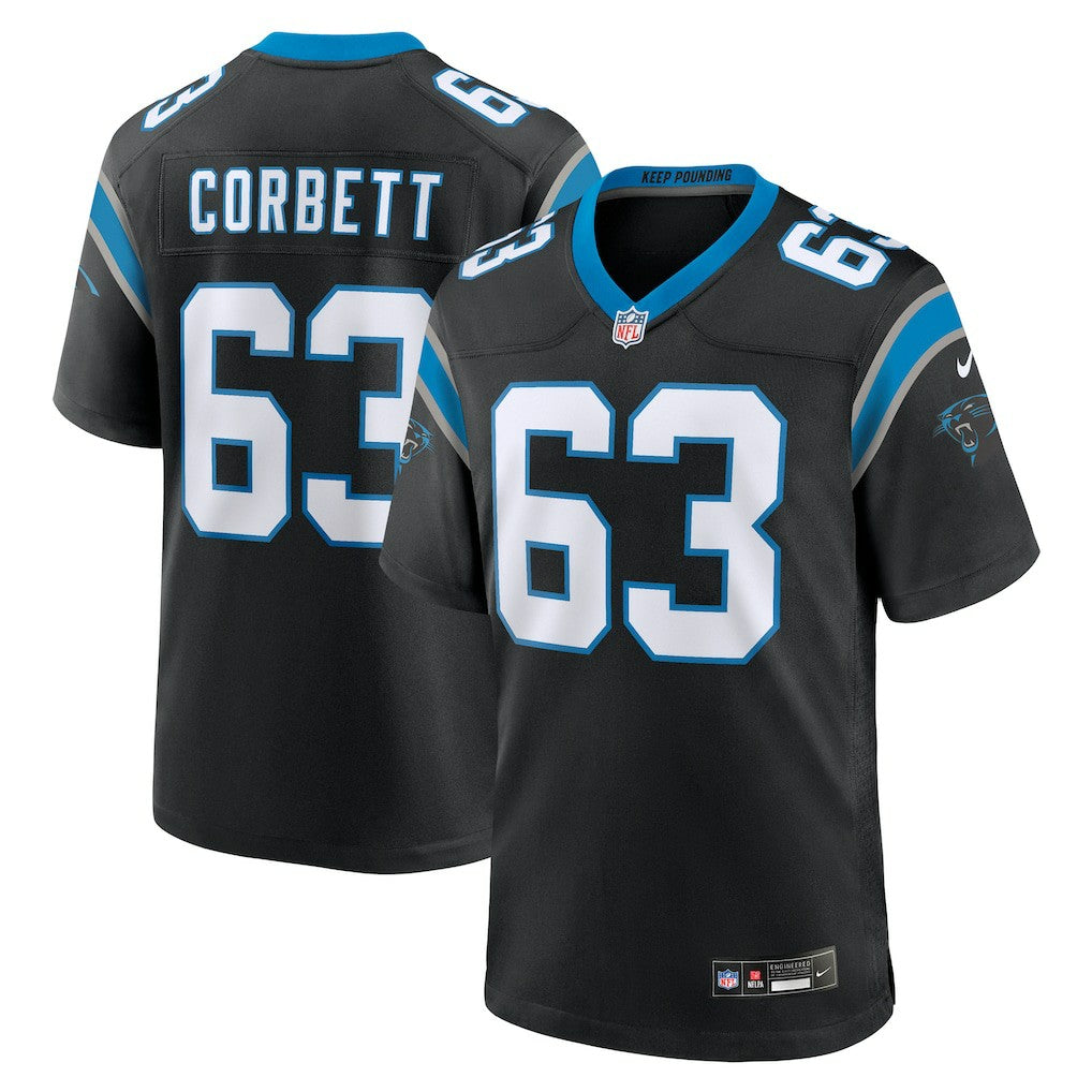 Austin Corbett Carolina Panthers Team Game Jersey - Black - Nike