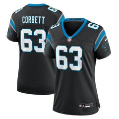 Austin Corbett Carolina Panthers Women's Team Game Jersey - Black - Nike