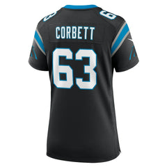 Austin Corbett Carolina Panthers Women's Team Game Jersey - Black - Nike
