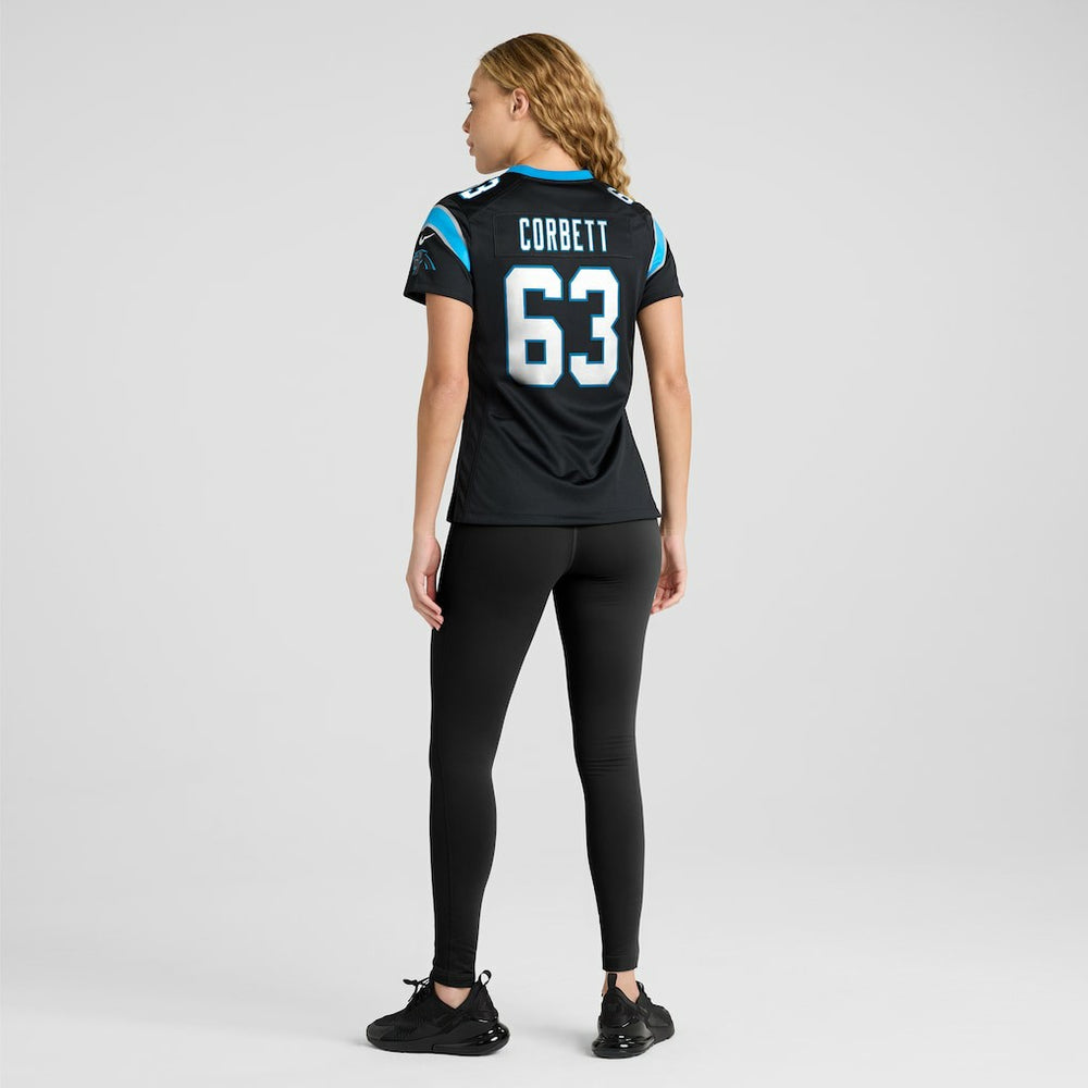 Austin Corbett Carolina Panthers Women's Team Game Jersey - Black - Nike