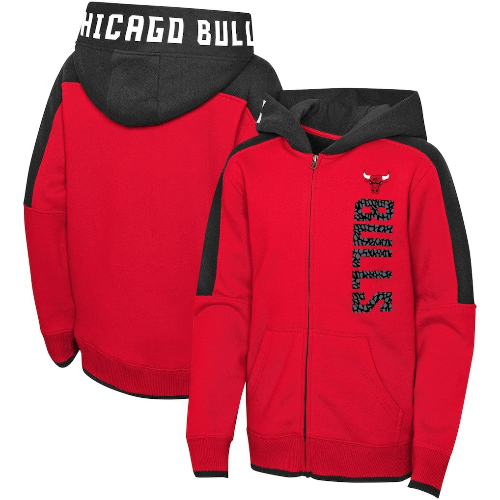 Chicago Bulls Preschool Post-Up Full-Zip Hoodie Red