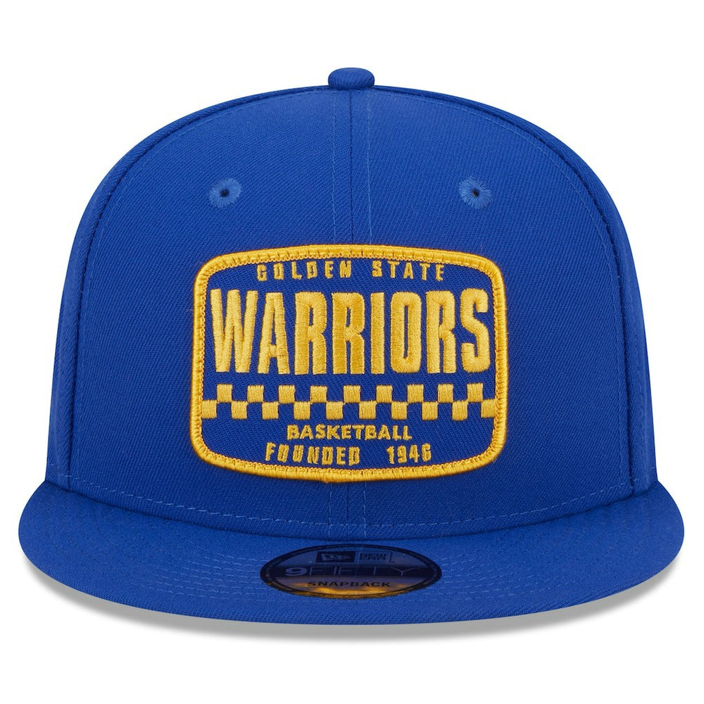 New Era Golden State Warriors Rally Drive Finish Line Patch 9FIFTY Snapback Hat Royal