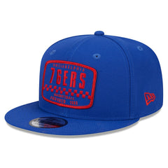 New Era Philadelphia 76ers Rally Drive Finish Line Patch 9FIFTY Snapback Hat Royal