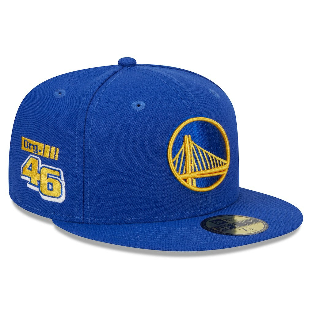 New Era Golden State Warriors Rally Drive Side Patch 59FIFTY Fitted Hat Royal