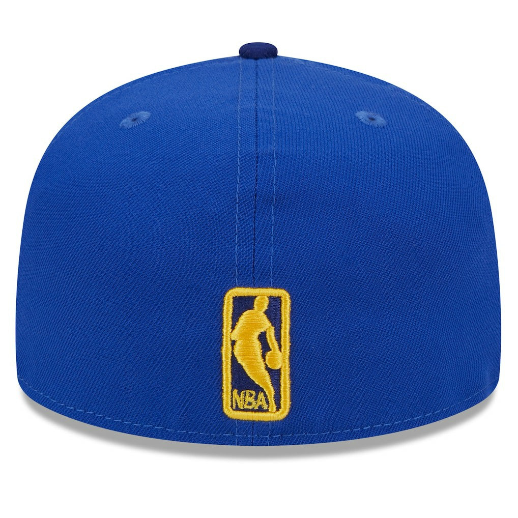 New Era Golden State Warriors Rally Drive Checkerboard 59FIFTY Crown Fitted Hat Royal