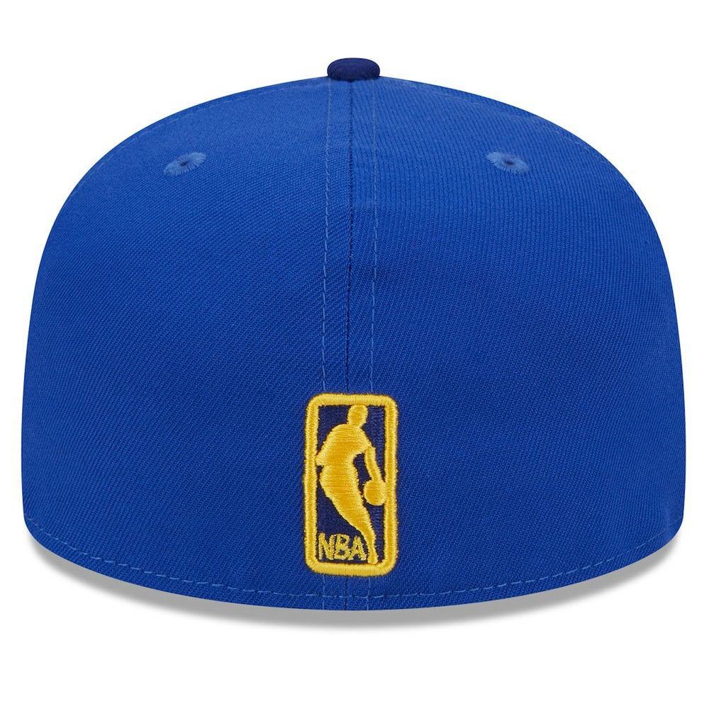 New Era Golden State Warriors Rally Drive Checkerboard 59FIFTY Crown Fitted Hat Royal