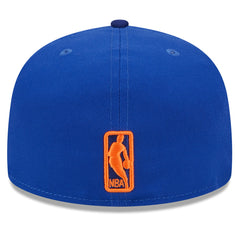 New Era New York Knicks Rally Drive Checkerboard 59FIFTY Crown Fitted Hat Blue
