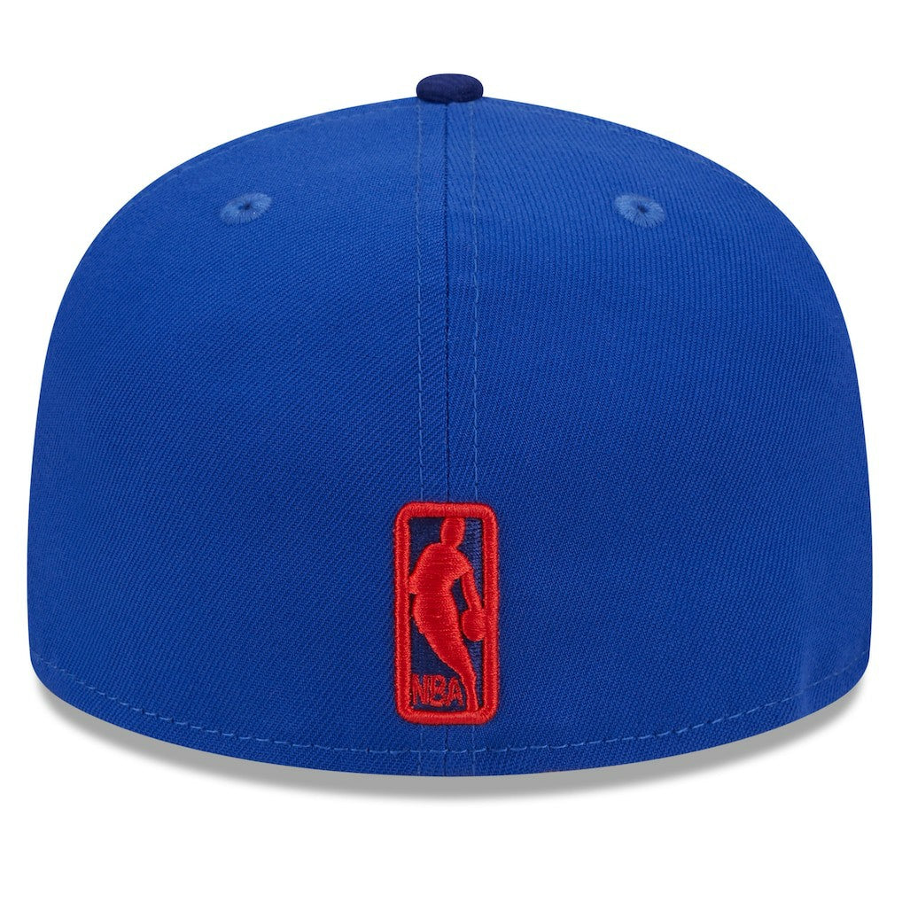 New Era Philadelphia 76ers Rally Drive Checkerboard 59FIFTY Crown Fitted Hat Royal