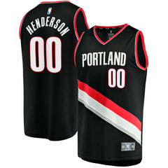Fanatics Scoot Henderson Portland Trail Blazers Fast Break Replica Jersey Icon Edition Black