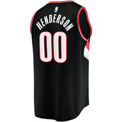 Fanatics Scoot Henderson Portland Trail Blazers Fast Break Replica Jersey Icon Edition Black