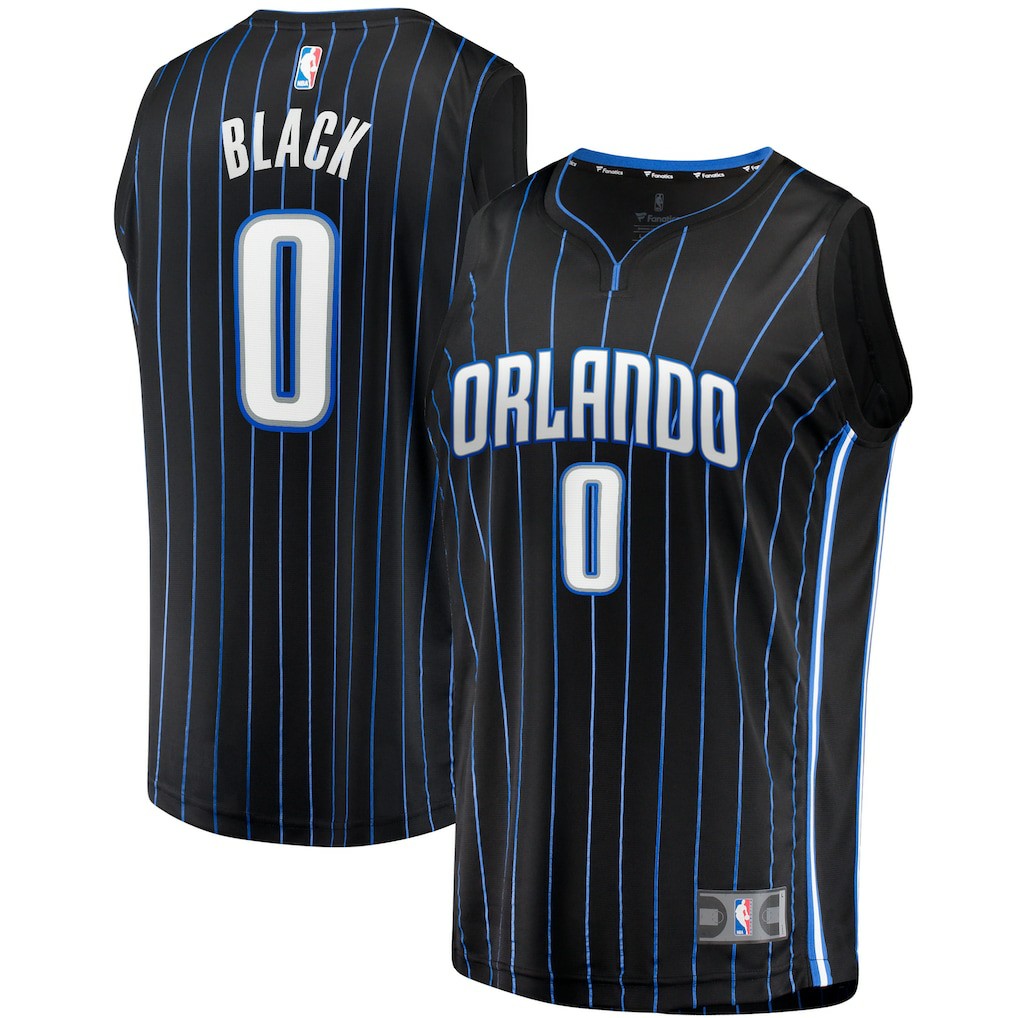 Fanatics Anthony Black Orlando Magic Fast Break Replica Jersey Icon Edition Black
