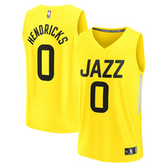 Fanatics Taylor Hendricks Utah Jazz Fast Break Replica Jersey Icon Edition Yellow