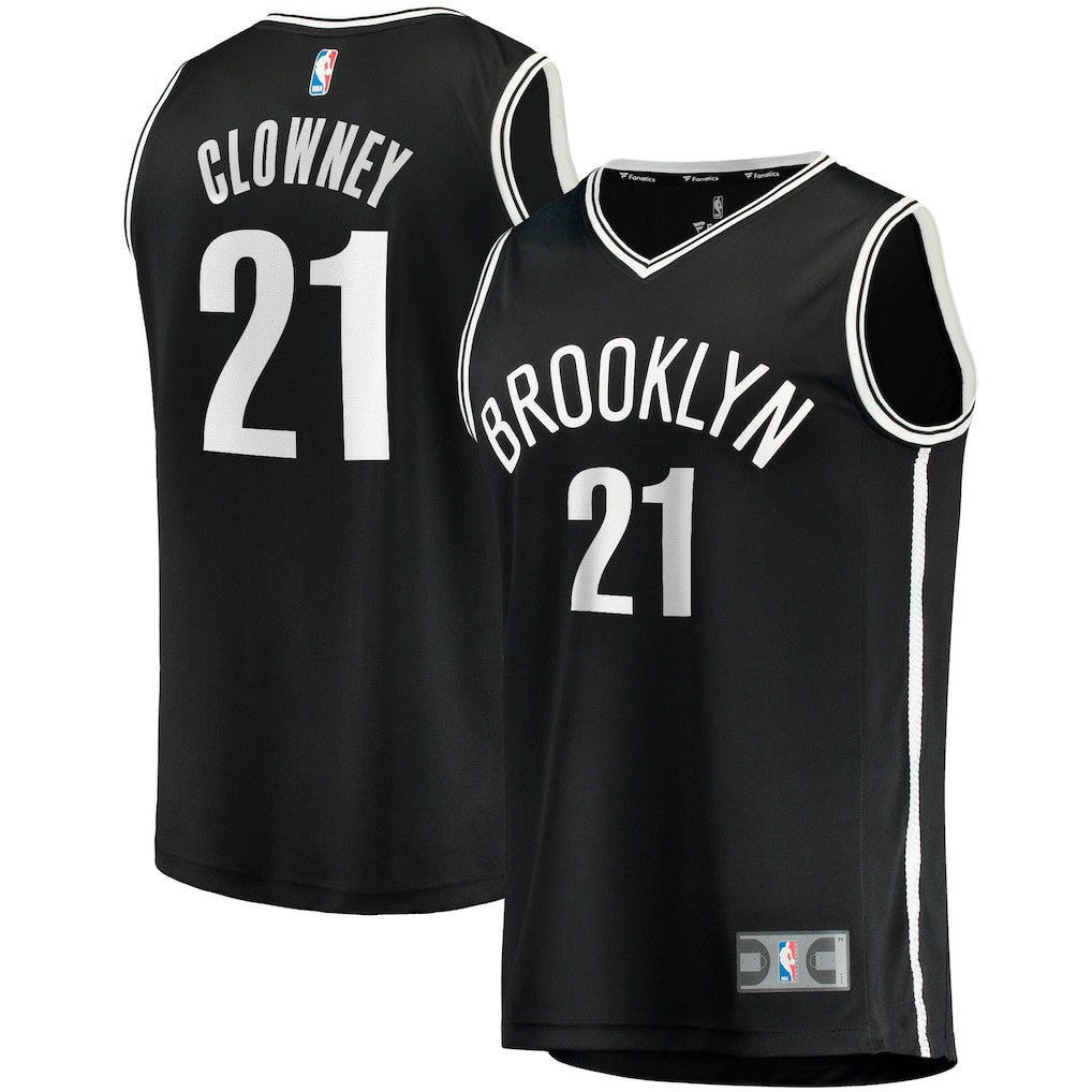 Fanatics Noah Clowney Brooklyn Nets Fast Break Replica Jersey Icon Edition Black