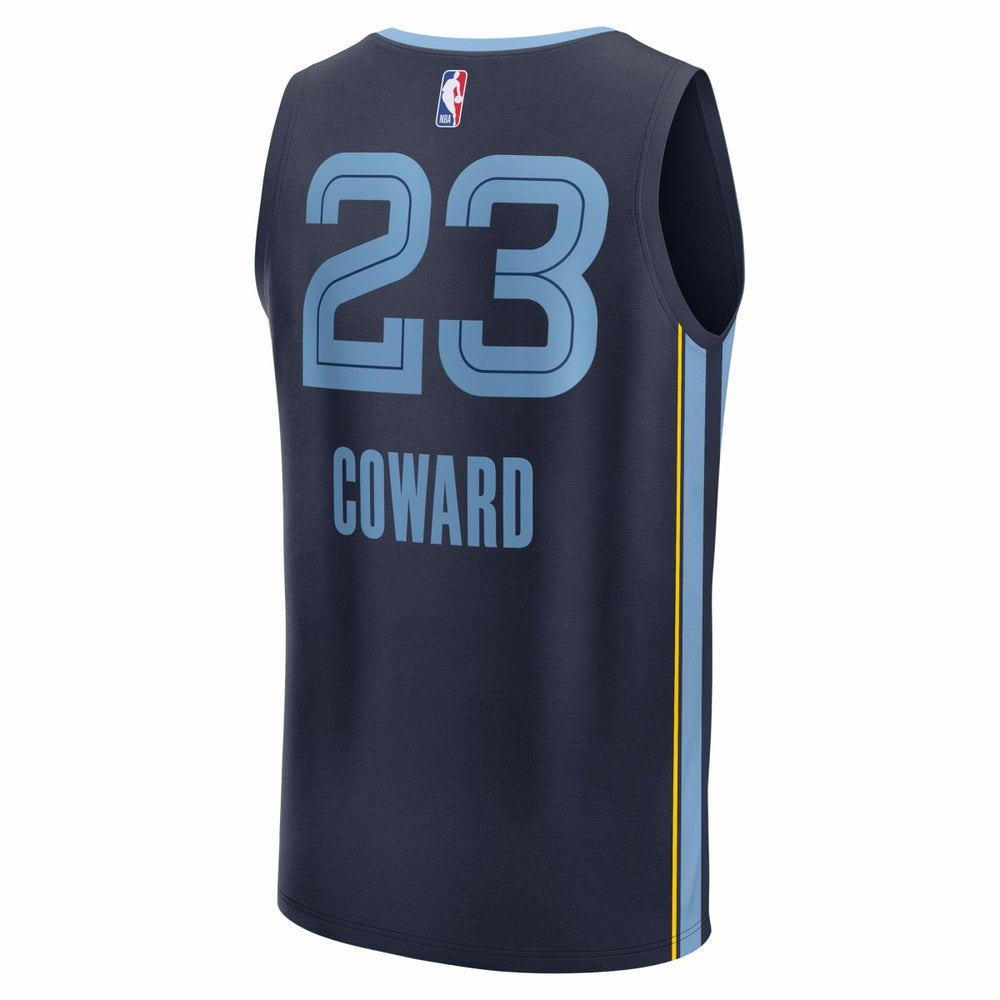 Fanatics Cedric Coward Memphis Grizzlies 2025 NBA Draft First Round Pick Fast Break Replica Jersey Icon Edition Navy