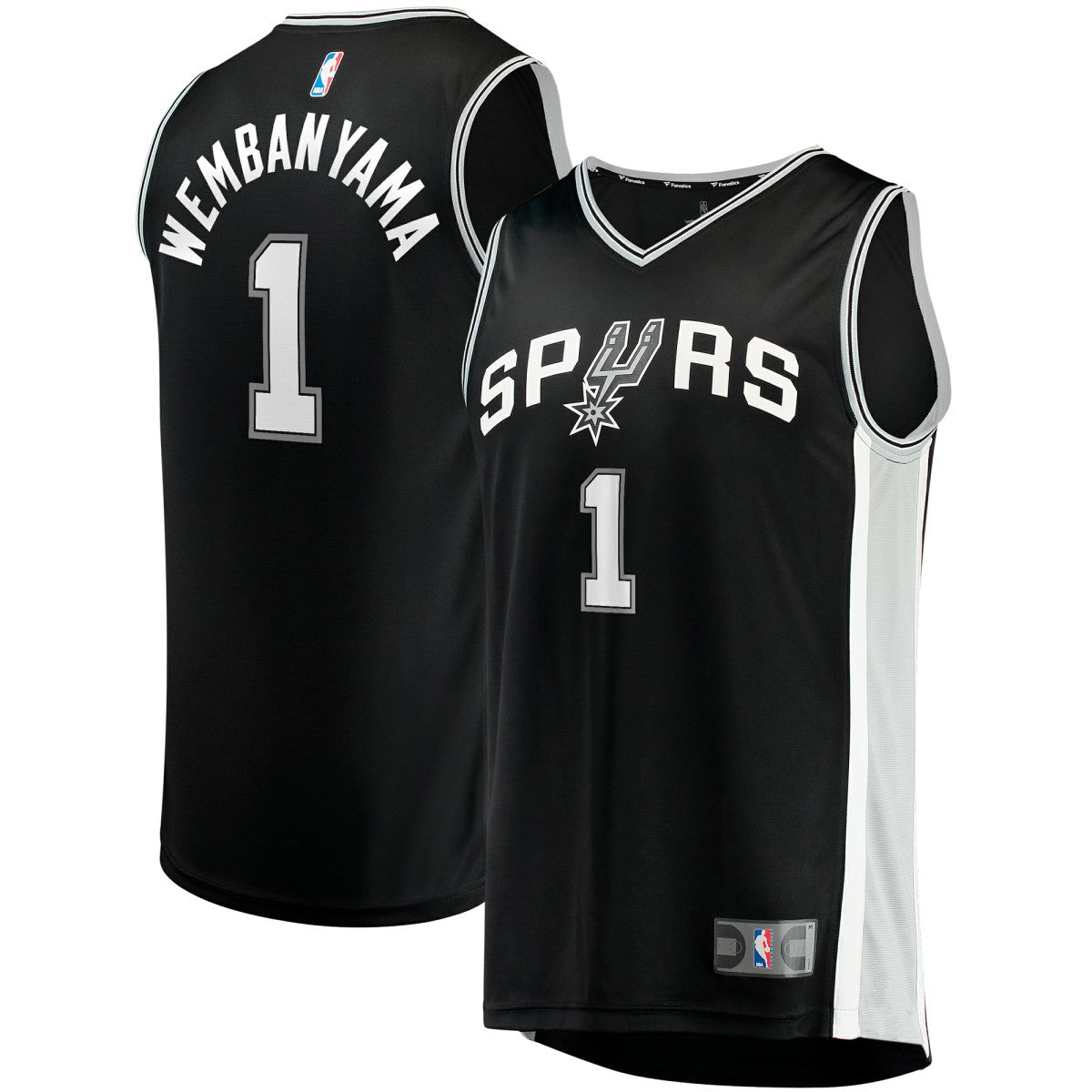 Fanatics Victor Wembanyama San Antonio Spurs Youth Fast Break Replica Jersey Icon Edition Black