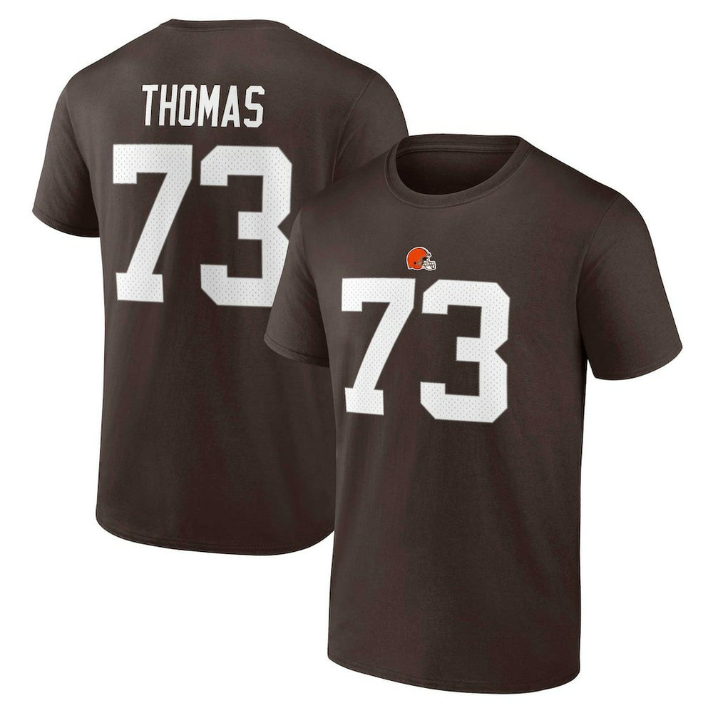 Joe Thomas Cleveland Browns Retired Player Icon Name & Number T-Shirt - Brown - Fanatics