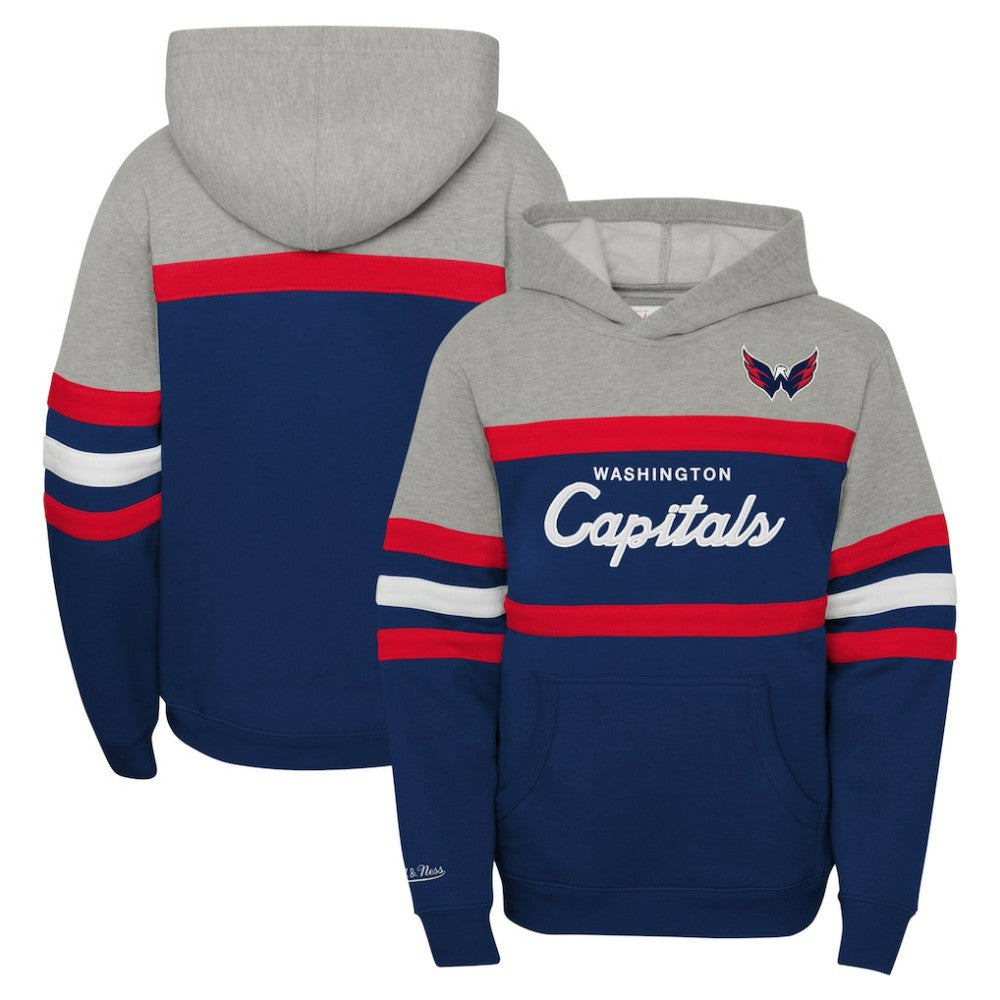 Washington Capitals Mitchell & Ness Youth Head Coach Pullover Hoodie - Gray | NHL on sale